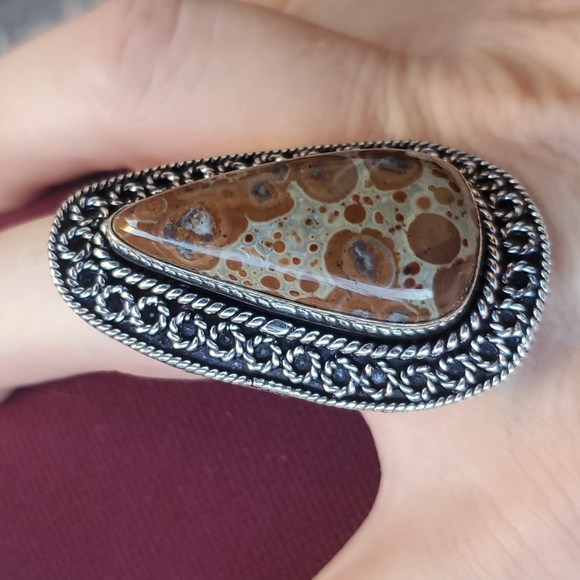 New Asteroid Jasper Silver Ring. - Picture 5 of 11